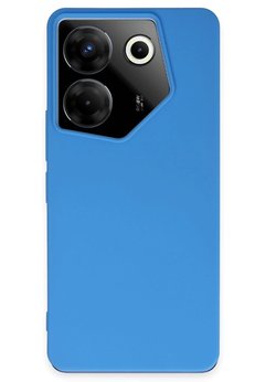 CepteToptan Tecno Camon 20 Pro 5G Kılıf First Silikon - Mavi - DROPX7046-1423