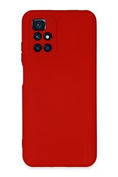 CepteToptan Xiaomi Redmi 10 2022 Kılıf Nano içi Kadife Silikon - Kırmızı - DROPX4000-3429