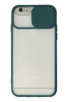 CepteToptan iPhone 6 Plus Kılıf Palm Buzlu Kamera Sürgülü Silikon - Yeşil - DROPX7564-4028