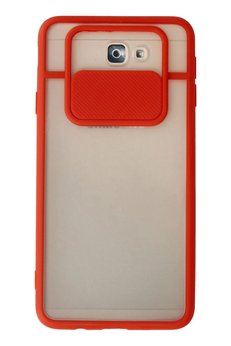 CepteToptan Samsung Galaxy J7 Prime Kılıf Palm Buzlu Kamera Sürgülü Silikon - Kırmız? - DROPX6927-9955