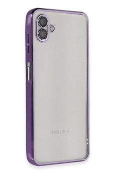 CepteToptan Samsung Galaxy A04 Kılıf Lensli Silikon - Mor - DROPX9496-1796