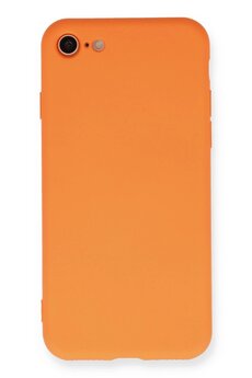 CepteToptan iPhone 7 Kılıf Nano içi Kadife Silikon - Turuncu - DROPX1337-2852