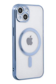 CepteToptan iPhone 14 Plus Kılıf Magneticsafe Lazer Silikon - Sierra Blue - DROPX8413-4704