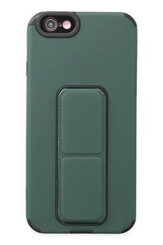 CepteToptan iPhone 6 Kılıf Mega Standlı Silikon - Yeşil - DROPX2229-6101