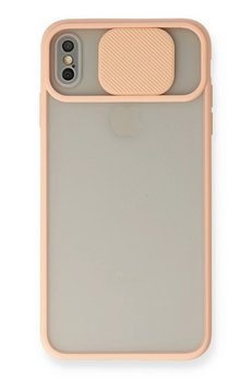 CepteToptan iPhone XS Max Kılıf Palm Buzlu Kamera Sürgülü Silikon - Pembe - DROPX8201-4174