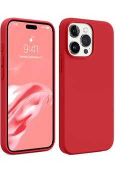 CepteToptan iPhone 15 Pro Max Kılıf First Silikon - Kırmızı - DROPX9223-1796