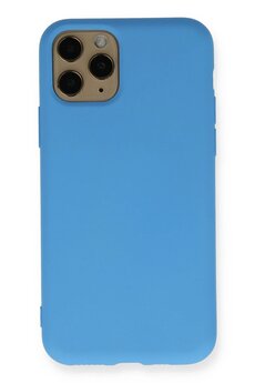 CepteToptan iPhone 11 Pro Kılıf Nano içi Kadife Silikon - Mavi - DROPX8693-2888