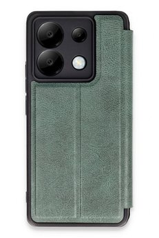 CepteToptan Xiaomi Redmi Note 13 Pro 5G Kılıf Flip Cover - Koyu Yeşil - DROPX6996-6472