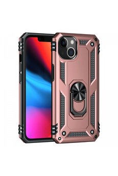 CepteToptan iPhone 13 Kılıf Sofya Yüzüklü Silikon Kapak - Rose - DROPX1352-4304