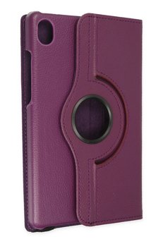 CepteToptan Tab M8 Kılıf 360 Tablet Deri Kılıf - Mürdüm - DROPX3703-3195