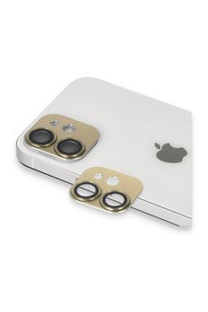 CepteToptan iPhone 11 Pers Alüminyum Kamera Lens - Gold - DROPX6783-5956