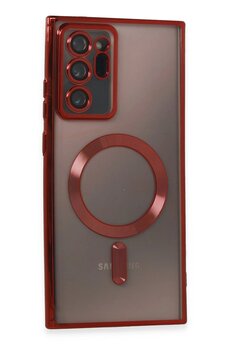 CepteToptan Samsung Galaxy Note 20 Ultra Kılıf Kross Magneticsafe Kapak - Kırmızı - DROPX8750-7500