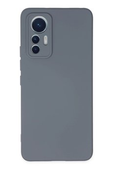 CepteToptan Xiaomi Mi 12 Lite Kılıf Nano içi Kadife Silikon - Gri - DROPX4679-3408
