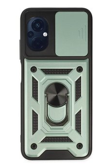CepteToptan Xiaomi Poco M5 Kılıf Pars Lens Yüzüklü Silikon - Yeşil - DROPX7981-6896
