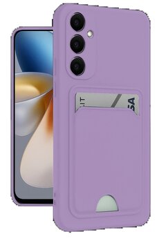 CepteToptan Samsung Galaxy M15 Kelvin Kartvizitli Silikon - Lila - DROPX2045-1523