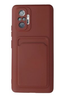 CepteToptan Xiaomi Redmi Note 10 Pro Kılıf Kelvin Kartvizitli Silikon - Bordo - DROPX2049-4732