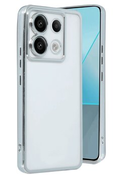CepteToptan Xiaomi Redmi Note 13 Pro 4G Kılıf Lensli Silikon - Gümüş - DROPX4328-3562