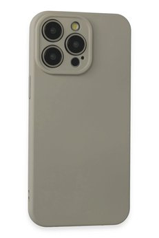 CepteToptan iPhone 15 Pro Max Kılıf Nano içi Kadife Silikon - Beyaz Titanyum - DROPX7390-1379