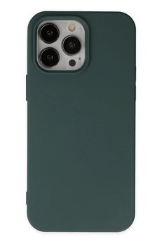 CepteToptan iPhone 14 Pro Max Kılıf Nano içi Kadife Silikon - Koyu Yeşil - DROPX5914-3895