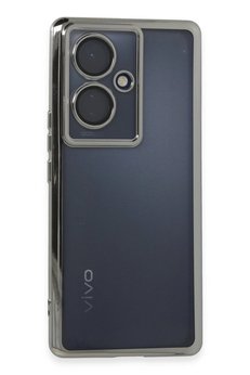 CepteToptan Vivo V29 Lite Kılıf Lensli Silikon - Gümüş - DROPX7916-3396