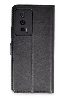CepteToptan Xiaomi Poco F5 Pro Kılıf Trend S Plus Kapaklı Kılıf - Siyah - DROPX6867-6312
