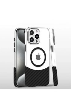 CepteToptan iPhone 16 Pro Carbon Puzzle Magsafe Kapak - Siyah-2 - DROPX5858-3500