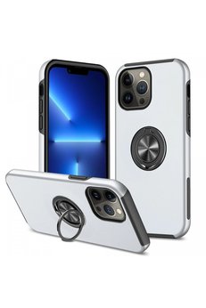 CepteToptan iPhone 13 Pro Kılıf Elit Yüzüklü Kapak - Gümüş - DROPX5977-9804