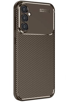 CepteToptan Samsung Galaxy A26 Kılıf Auto Focus Karbon Kapak - Kahverengi - DROPX6940-8981