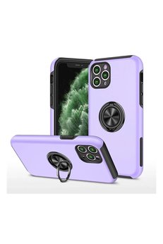 CepteToptan iPhone 11 Pro Max Kılıf Elit Yüzüklü Kapak - Mor - DROPX5589-3448