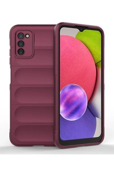 CepteToptan Samsung Galaxy A03S Kılıf Optimum Silikon - Bordo - DROPX3547-6478