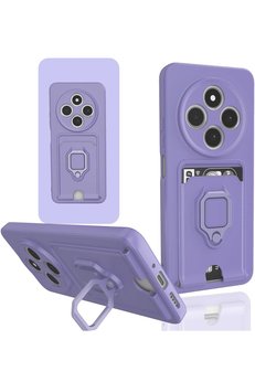 CepteToptan Xiaomi Redmi 14C Kılıf Zuma Kartvizitli Yüzüklü Silikon - Lila - TNC7982-7630