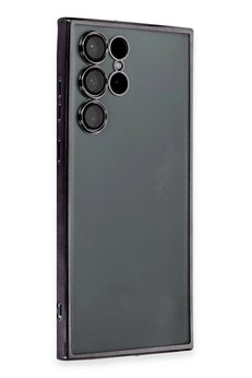 CepteToptan Samsung Galaxy S22 Ultra Kılıf Lensli Silikon - Siyah - DROPX9147-4095