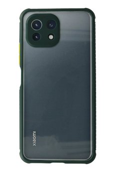 CepteToptan Xiaomi Mİ 11 Lite Kılıf Miami Şeffaf Silikon - Koyu Yeşil - DROPX2908-4146