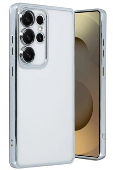 CepteToptan Samsung Galaxy S25 Ultra Kılıf Lensli Silikon - Gümüş - DROPX1351-4360