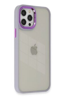CepteToptan iPhone 12 Pro Max Kılıf Dora Kapak - Lila - DROPX9648-5657