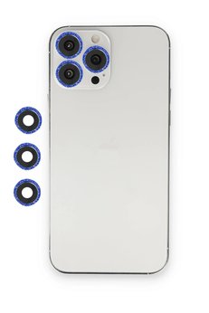 CepteToptan iPhone 12 Pro Max Shine Kamera Lens - Lacivert - DROPX7370-6762