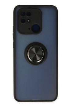 CepteToptan Xiaomi Poco C40 Kılıf Montreal Yüzüklü Silikon Kapak - Siyah - DROPX6251-4664