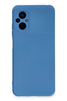 CepteToptan Xiaomi Poco M5 Kılıf Nano içi Kadife Silikon - Mavi - DROPX2082-3944