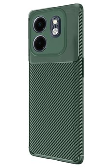 CepteToptan İnfinix Smart 9 Kılıf Auto Focus Karbon Kapak - Koyu Yeşil - DROPX5982-4903