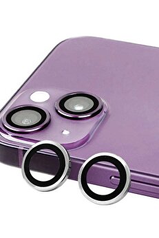 TEKNOCEP iPhone 14 Plus Raze Metal Kamera Lens - Gümüş - teknocep2150-6187