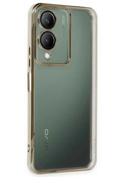 CepteToptan Vivo Y17S Kılıf Lensli Silikon - Gold - DROPX5067-3509