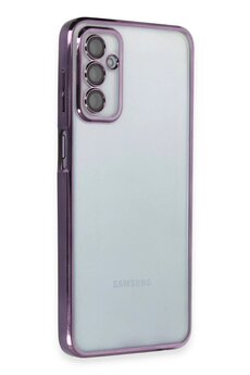 CepteToptan Samsung Galaxy M23 Kılıf Lensli Silikon - Mor - DROPX3833-9220