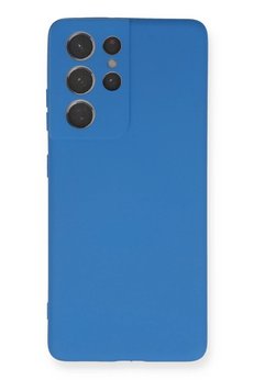 CepteToptan Samsung Galaxy S21 Ultra Kılıf Nano içi Kadife Silikon - Mavi - DROPX7600-5095