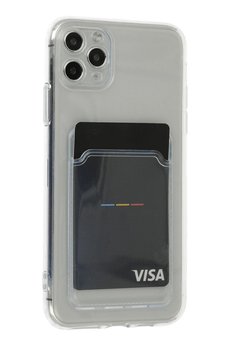 CepteToptan iPhone 11 Pro Max Kılıf Kart Şeffaf Silikon - Şeffaf - DROPX8752-7304