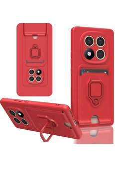 CepteToptan Xiaomi Redmi Note 14 Pro Plus Kılıf Zuma Kartvizitli Yüzüklü Silikon - Kır - DROPX7030-5704