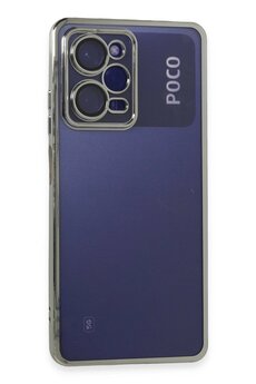 CepteToptan Xiaomi Poco X5 Pro 5G Kılıf Lensli Silikon - Gümüş - DROPX3368-4120