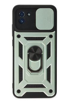 CepteToptan Samsung Galaxy A03 Kılıf Pars Lens Yüzüklü Silikon - Yeşil - DROPX8040-3068