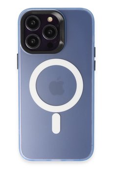 CepteToptan iPhone 15 Pro Max Kılıf Mateks Magsafe Kapak - Sierra Blue - DROPX3440-6712