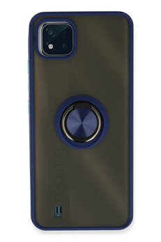 CepteToptan Realme C11 2021 Kılıf Montreal Yüzüklü Silikon Kapak - Lacivert - DROPX1762-5822