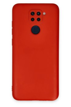CepteToptan Xiaomi Redmi Note 9 Kılıf Nano içi Kadife Silikon - Kırmızı - DROPX3358-2437
